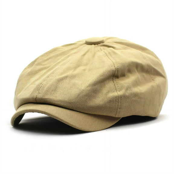 TELOLY Mens Hats,Youthful Style Newsboy Cap for Men,Size Adjustable Flat Hats,Black