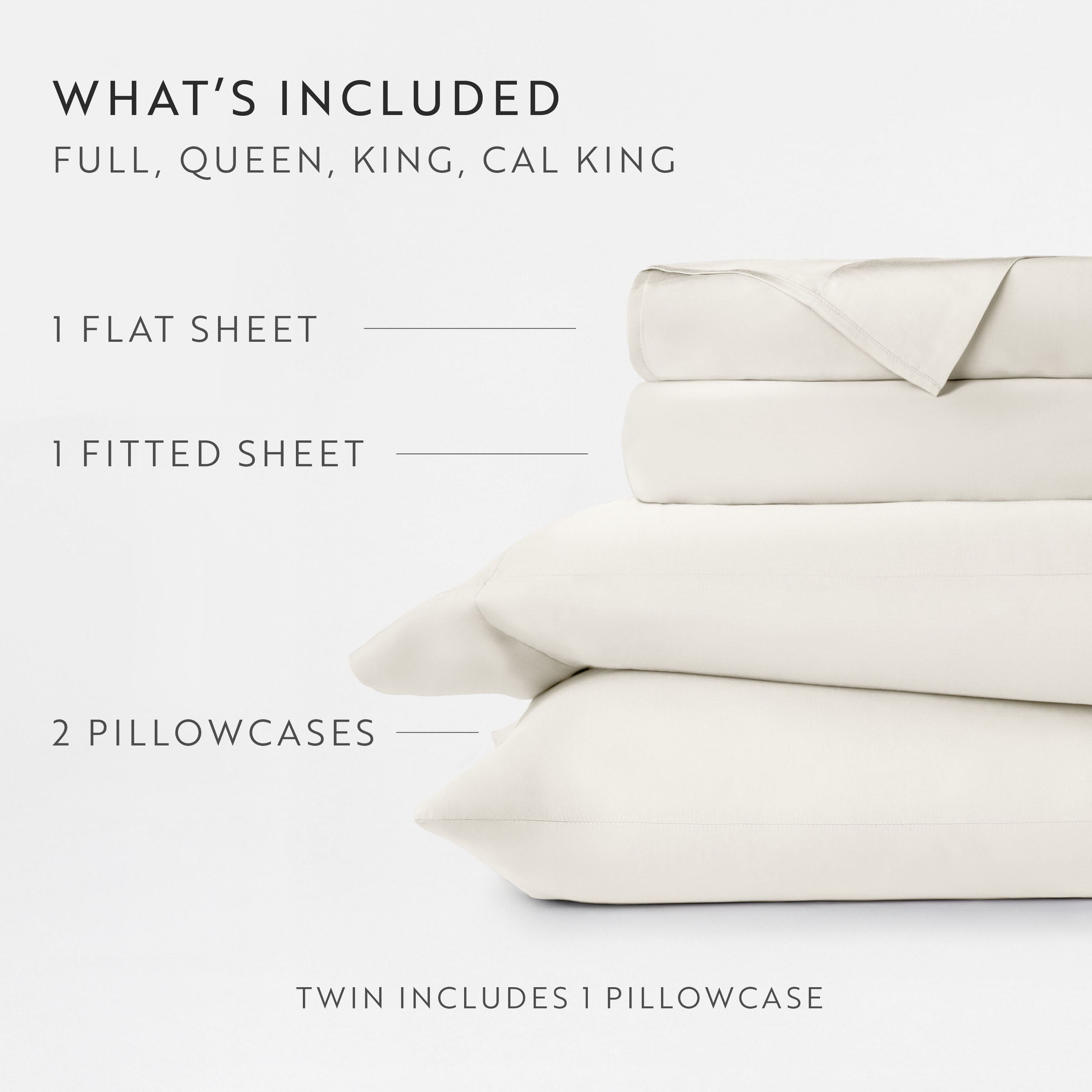 Noble Linens Rayon from Bamboo 4 Piece Luxury Bed Sheet Set, Ivory, Queen