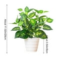 thumbnail image 3 of Artificial Green Potted Plants Simulation Small Faux Plant with Pot Decorative Plastic Greenery for Home Office Desk Tabletop Living Room Hotel Lobby Decoration, 3 of 6