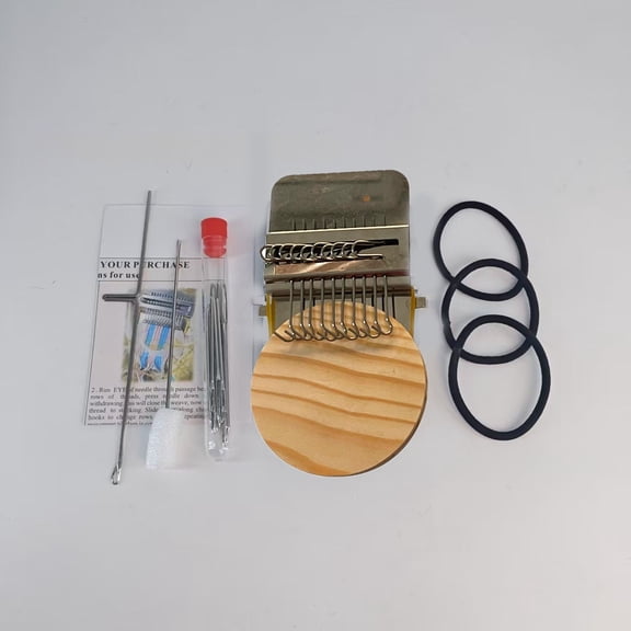 Lunxisen 2 Pcs Antique Weaving Loom Handcraft Tool for Home Decor Weaving Artisan Hobby Supplies