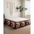 thumbnail image 2 of Christmas Animal Bed Skirt Moose Xmas Tree Bed Skirts California King Size 18 Inch Drop, Wrap Around Dust Ruffle&nbsp;Bedskirt with Adjustable Elastic Belt for Queen Size Beds, 2 of 7