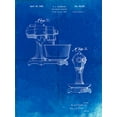 thumbnail image 2 of Borders, Cole 19x24 White Modern Wood Framed Museum Art Print Titled - PP337-Faded Blueprint KitchenAid Mixer Patent Poster, 2 of 4
