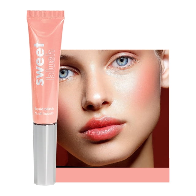 Monochromatic Liquid Powder Blusher Air Feeling Light Thin Transparent Color Rendering Lasting Powder Blusher Low Saturation High Brightness 25Ml, Makeup White Blusher