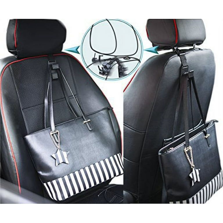  MTGOCHA Car Purse Hooks Car Headrest Hooks Cute, 2024 Upgraded Purse  Hook for Car Bag Hooks Small Car Seat Hooks for Headrest Car Purse Hanger  Bling Uni Fit, Black : Automotive