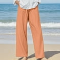 thumbnail image 5 of YLHFASHION Cotton Linen Wide Leg Pants Women'S Summer Thin High Waisted Slim Casual Pants A- Women Blendingpants (M), 5 of 7