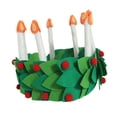 thumbnail image 2 of Diadema de fieltro con corona de velas, accesorio de cosplay para fiestas navideñas y reuniones familiares., 2 of 9