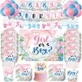 thumbnail image 2 of Decoraciones de fiesta de género, vajilla desechable, plato de papel para Baby Shower, taza, servilleta, mantel, suministros para fiesta de niño o niña, 2 of 4
