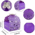 thumbnail image 4 of ZHAOCHENG 50 piezas/juego de cajas huecas para dulces, galletas, regalos, cajas de chocolate para fiestas de cumpleaños (morado, S), 4 of 5