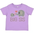 thumbnail image 3 of Inktastic Big Sis Elephant Girls Toddler T-Shirt, 3 of 5