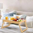 thumbnail image 6 of Bamboo Bed Tray Table with Folding Leg, Breakfast in Bed Tray for Eating,Tv Tabl, 6 of 10