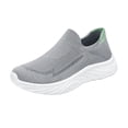 thumbnail image 2 of HTHLVMD Men's Knit Mesh Slip-Ons, No-Lace Comfort Sneakers, Lightweight Walking Shoes, Women's Walking Shoes Slip On Sneakers Comfort Lightweight Non Slip Workout Gym Nurse Shoes, Gray 7, 2 of 8