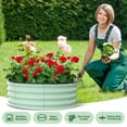 thumbnail image 3 of Cherish Lot de 2 Bacs de Jardin Surélevés Ronds Galvanisés - Tailles 2 Pi/3 Pi/4 Pi - Plate-Bande Extérieure pour Fleurs et Légumes - Conception Robuste et à Fond Ouvert, 3 of 8