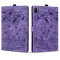 thumbnail image 2 of FJLBDE Case for Xiaomi Pad 7/Xiaomi Pad 7 Pro 11.2 inch 2024 with Stand, Card Slot, Embossed Cat PU Leather Cover, Purple, 2 of 7