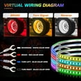 thumbnail image 7 of Nilight 4Pcs 15.5inch Led Wheel Ring Lights RGB with APP and Remote Control Neon Wheel Rim Lights Million Colors w/Turn Signal and Braking Function for Car Van SUV Truck, 7 of 7