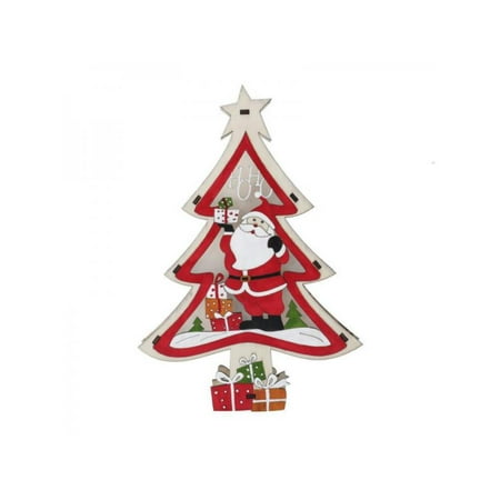 Lit Christmas Star VICOODA Wooden Christmas Color Light,LED Wooden Star Lights Lit Christmas Holiday, Home, Room, Living Room, Table Decorations ()