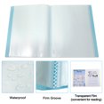 thumbnail image 4 of Unique Bargains 9.4x12.2x2' Binders with Plastic Sleeve, PP 80 Pockets Waterproof Sheet Folder Protector Portfolio, Blue, 4 of 5