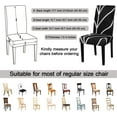 thumbnail image 5 of Black Chair Covers for Dining Room Set of 6, High Stretch Removable Washable Parsons Chair Slipcover for Home Party Hotel Wedding Ceremony (6PCS, Geometric), 5 of 6
