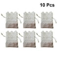 thumbnail image 2 of Tineasur 10pcs Drawstring Jewelry Bags Beige Luxury Design Stylish Pouches for Women Storage, 2 of 6