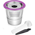 thumbnail image 4 of 2 Pack Reusable K Cups Coffee Filter Stainless Steel K Cup Reusable Coffee Pods Filters Compatible for K eurig 1.0 & 2.0 Coffee Makers Refillable Capsule Cup Metal Coffee Filter, 4 of 7