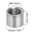 thumbnail image 2 of Uxcell 5Pack Round Connector Nuts, M8x8x12mm Coupling Nut Sleeve Rod Bar Stud Nut, 2 of 6