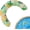 Green, variant on U-Shape Inflatable Adult Pool Float, Printed Elastic for Outdoor Beach Lake