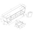 thumbnail image 2 of Alvin 2-door Engineered Wood 74-inch TV Stand Dark Walnut, 2 of 3