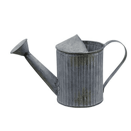 Galvanized Watering Can, Small - Come see my Farmhouse French Inspired Courtyard, Inexpensive Bistro Dining Sets & Garden Finds.