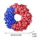 thumbnail image 3 of Corona de flores del Día de la Independencia | Patriótico Rojo Blanco Azul Puerta Colgante de Malla | Decoración navideña de tela para el 4 de julio | Puntal de ventana de pared para exteriores, 3 of 6