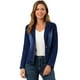 thumbnail image 1 of Chaqueta de mezclilla lavada de manga larga con botones y solapa con muesca para mujer Azul XL, 1 of 6