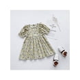 thumbnail image 2 of Fashion Summer Girl Sweet Floral Dress Cotton Dresses Girls Casual Short Sleeve Dresses 2-8 Years, 2 of 8