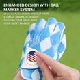 thumbnail image 4 of FINGER TEN Golf Gloves Men Left Hand Right with Ball Marker USA Flag Blue Camo Plaid Pack, Mens Leather Golf Glove All Weather Grip Small Medium ML Large XL, 4 of 7