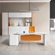 thumbnail image 5 of Executive Conference Desk Vanity Drawers Modern Student Meeting Office Desk Work Corner Mesa Escritorio Office Desk Accessories My Lux Decor Round, 5 of 18
