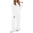 thumbnail image 2 of Puntoco Pijamas para mujer Pantalones largos de manga larga para mujer Ropa para el hogar Pijamas de plumas Conjunto de dos piezas Ropa para el hogar Conjunto de pijamas, 2 of 5