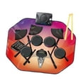 thumbnail image 4 of Batería electrónica, kit de batería manual, instrumento musical, regalo de cumpleaños, baquetas, kit de batería electrónica portátil para niños, 4 of 9