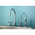 thumbnail image 2 of Kingston Brass Millennium Widespread Kitchen Faucet, Polished Chrome, 2 of 7