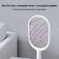 thumbnail image 2 of Electric Mosquito Killer, Fruit Fly Swatter Zap Pest Control USB Rechargeable, LED Lighting, Unique 3 Layer Safety Mesh BLACK, 2 of 8
