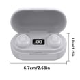 thumbnail image 4 of Matsuzay Auriculares T8 Bluetooth V5.0 de alta 2021, auriculares recargables LED con pantalla Digital, auriculares deportivos inalámbricos con Cables de audio/vídeo No.02, 4 of 8
