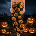 thumbnail image 3 of Womens Halloween Pajama Pants Drawstring Wide Leg Lounge Sleep Bottoms Relaxed Fit Full Length Comfy Pjs Breezy Wide Leg with Adjustable Waist for Cozy Nights Saffron 2XL, 3 of 6