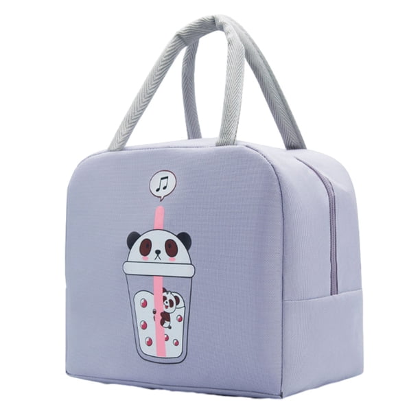 Bolsa de almuerzo Dibujos animados aislados portátil lonchera bolsas de asas regalos para el trabajo oficina picnic viaje