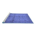 thumbnail image 2 of Ahgly Company Machine Washable Indoor Rectangle Oriental Blue Industrial Area Rugs, 7' x 10', 2 of 4