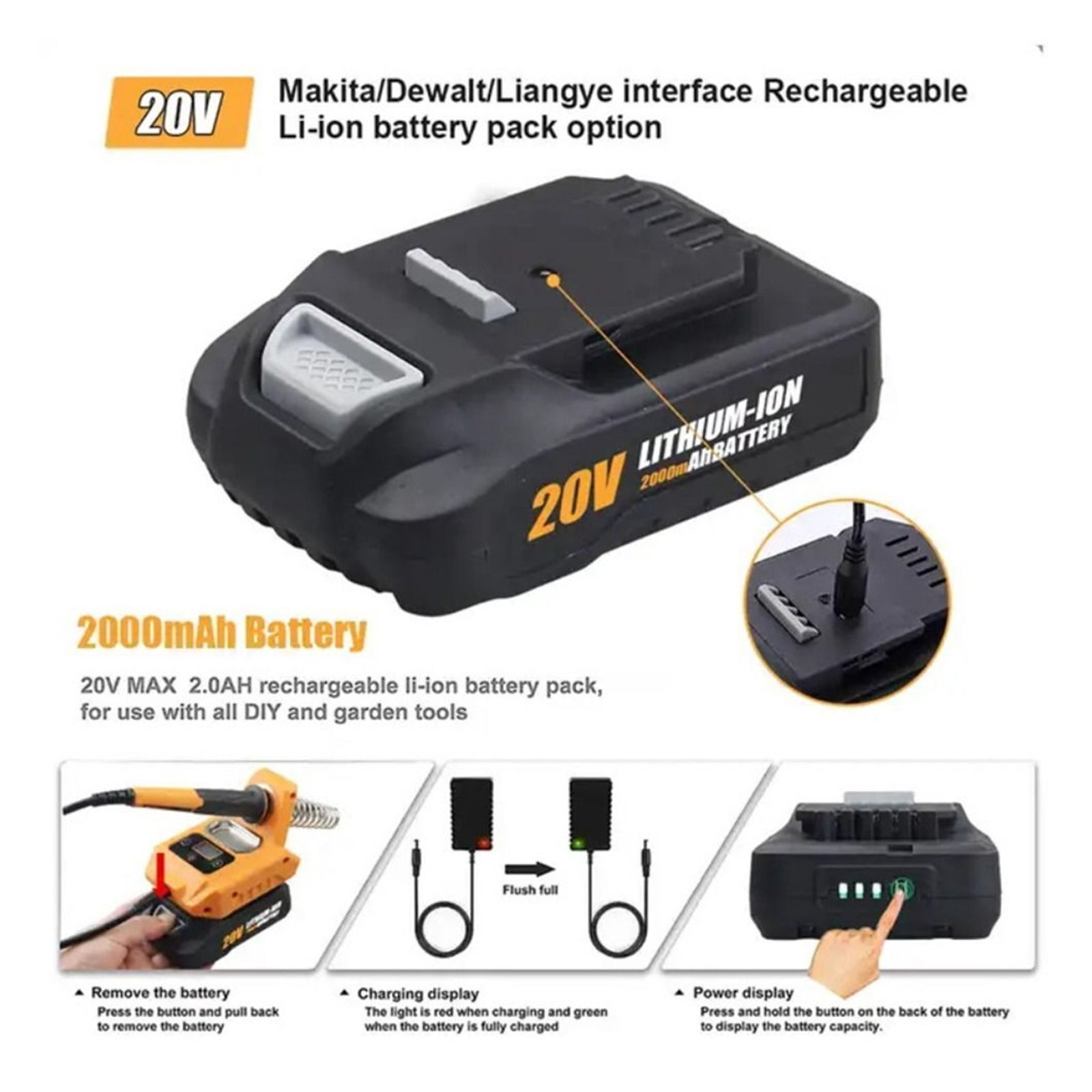 20V Max Cordless Soldering Iron, Digital LCD Wireless Iron Station