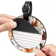 thumbnail image 2 of Squirrel 2pcs PU Leather Round Bag Tags Suitcase Handbag Tags with Privacy Cover and Name ID Tag for Travel Luggage, Handbags, Backpacks, School Bags, 2 of 6