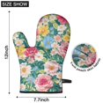 thumbnail image 6 of Cute Oven Mitts,Pioneer Flower Floral Print Pattern Oven Mitt 2-Pack Set,Kitchen Gloves for Oven,Heat Resistant Oven Mitts 7.7"x12", 6 of 7