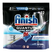 Finish Quantum Hard Water - 22ct - Dishwasher Detergent - Powerball - Dishwashing Tablets - Dish Tabs