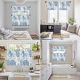 thumbnail image 6 of Navy Blue Octopus Coastal Kitchen Curtains Sets for Windows 24 Inch Length, Nautical Coral Starfish Rod Pocket Window Treatments Tier Curtains and Valances Set for Bedroom/Bathroom, 6 of 8