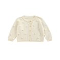 thumbnail image 1 of Cardigans à Manches Longues pour Bébé Fille, Veste à Boutons avec Pompons, 1 of 6