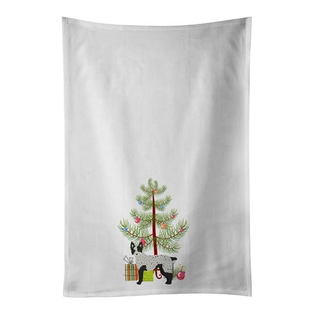 

Texas Heeler Christmas Tree White Kitchen Towel Set of 2 19 in x 28 in
