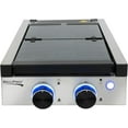 thumbnail image 3 of RecPro RV Built In Gas Cooktop | 2 Burner or 3 Burner | RV Cooktop Stove | 6,500 and 8,000 BTU Burners | Cover Included (Stainless Steel, 2-Burner), 3 of 8