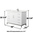thumbnail image 5 of Wyndham Collection Wch818148s-Qtz-Unsmxx Amici 48" Free Standing Single Basin Vanity Set -, 5 of 7