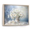 thumbnail image 2 of Designart "Serene Bouquet Of White Daisy Efflorescence VI" Daisies Floater Framed Canvas Prints, 2 of 5